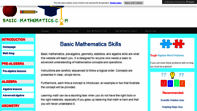 What Basic-mathematics.com website looked like in 2020 (4 years ago)