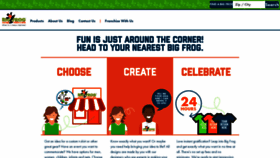 What Bigfrog.com website looked like in 2020 (4 years ago)