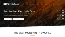 What Bitcoincash.org website looked like in 2020 (4 years ago)
