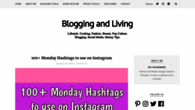 What Bloggingandliving.com website looked like in 2020 (4 years ago)
