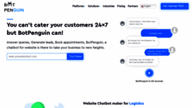 What Botpenguin.com website looked like in 2020 (4 years ago)