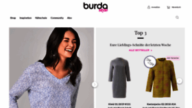 What Burdastyle.de website looked like in 2020 (4 years ago)