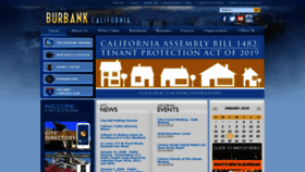 What Burbankca.gov website looked like in 2020 (6 years ago)