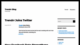 What Blog.trendrr.com website looked like in 2020 (4 years ago)