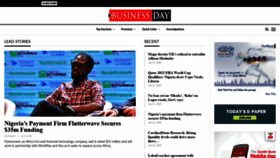 What Businessday.ng website looked like in 2020 (4 years ago)