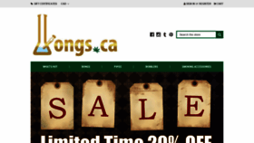 What Bongs.ca website looked like in 2020 (4 years ago)