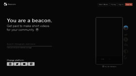 What Beacons.ai website looked like in 2020 (5 years ago)