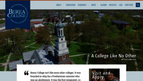 What Berea.edu website looked like in 2020 (4 years ago)