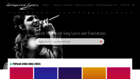 What Bollywoodlyrics.com website looked like in 2020 (4 years ago)