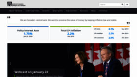 What Bankofcanada.ca website looked like in 2020 (4 years ago)
