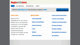 What Beginwithjava.com website looked like in 2020 (4 years ago)