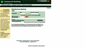 What Businessbanking.tdcommercialbanking.com website looked like in 2020 (4 years ago)
