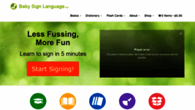 What Babysignlanguage.com website looked like in 2020 (4 years ago)