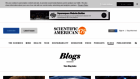 What Blogs.scientificamerican.com website looked like in 2020 (4 years ago)