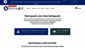 What Backup4all.com website looked like in 2020 (4 years ago)