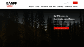 What Banffcentre.ca website looked like in 2020 (4 years ago)