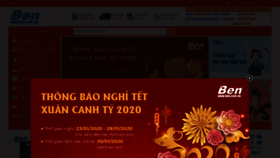 What Ben.com.vn website looked like in 2020 (4 years ago)