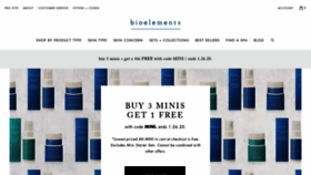 What Bioelements.com website looked like in 2020 (4 years ago)