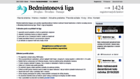 What Bedminton-liga.sk website looked like in 2020 (4 years ago)