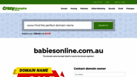 What Babiesonline.com.au website looked like in 2020 (4 years ago)