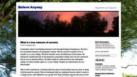 What Believeanyway.wordpress.com website looked like in 2020 (4 years ago)