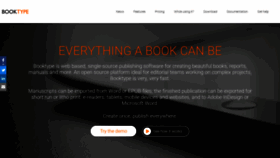 What Booktype.pro website looked like in 2020 (4 years ago)