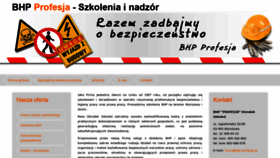 What Bhp-profesja.pl website looked like in 2020 (4 years ago)