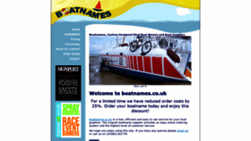 What Boatnames.co.uk website looked like in 2020 (4 years ago)