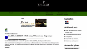 What Bensport.fr website looked like in 2020 (4 years ago)