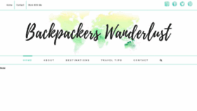 What Backpackerswanderlust.com website looked like in 2020 (4 years ago)