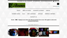What Beanesindianclothing.com website looked like in 2020 (4 years ago)