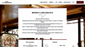 What Bistrotlarenaissance.fr website looked like in 2020 (5 years ago)