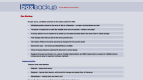 What Boxbackup.org website looked like in 2020 (4 years ago)