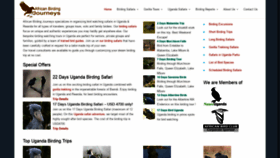 What Birdinginuganda.com website looked like in 2020 (4 years ago)