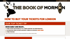 What Bookofmormonlondon.co.uk website looked like in 2020 (4 years ago)