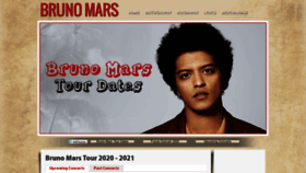What Brunomarstourhq.com website looked like in 2020 (4 years ago)