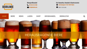 What Bierlinie.de website looked like in 2020 (4 years ago)