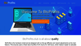 What Btcprofits.club website looked like in 2020 (4 years ago)