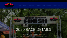 What Bighorntrailrun.com website looked like in 2020 (4 years ago)