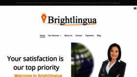 What Brightlingua.co.uk website looked like in 2020 (4 years ago)