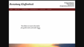 What Bestattung-klaffenboeck.at website looked like in 2020 (4 years ago)