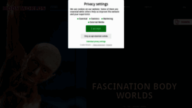 What Bodyworlds.com website looked like in 2020 (4 years ago)