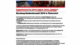 What Bundespraesidentschaftswahl.at website looked like in 2020 (4 years ago)