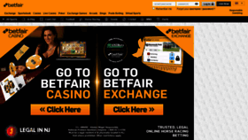 What Betfair.com website looked like in 2020 (5 years ago)