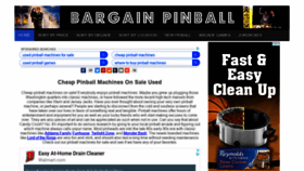 What Bargainpinballmachines.com website looked like in 2020 (4 years ago)