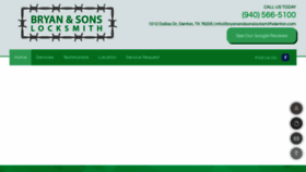 What Bryanandsonslocksmithdenton.com website looked like in 2020 (4 years ago)
