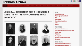 What Brethrenarchive.org website looked like in 2020 (4 years ago)