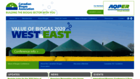 What Biogasassociation.ca website looked like in 2020 (4 years ago)