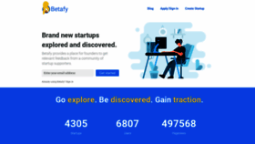 What Betafy.co website looked like in 2020 (4 years ago)