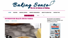 What Baking-sense.com website looked like in 2020 (4 years ago)